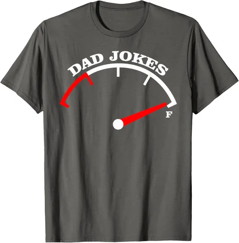 Vista 51 de Día del Padre Dad Jokes Fuel Car Pun Cargando Camiseta Padre, Negro