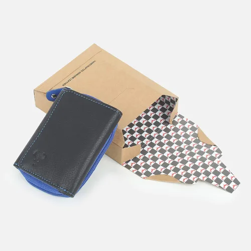 Vista 7 de AlphaHide Billetera de tres pliegues para mujer, cartera de tarjetas de crédito para mujer, monedero con cremallera, RFID