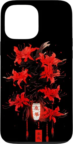 Vista 24 de iPhone 16 Red Spider Lily Funda de anime de manga estética japonesa japonesa