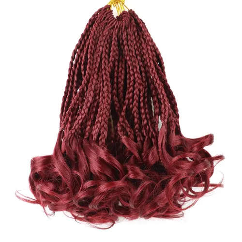 Vista 70 de Cabello para Trenzas Rizo Francés Color 1 Trenzas de Ganchillo Rizo Francés 10 Pulgadas Trenzas de Caja Cabello de Ganchillo para Mujeres y Niños