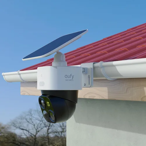 Vista 7 de Soporte de montaje de canalón compatible con Eufy Security SoloCam S340/SoloCam E30/E42, cámara de seguridad solar (1 unidad-blanco)