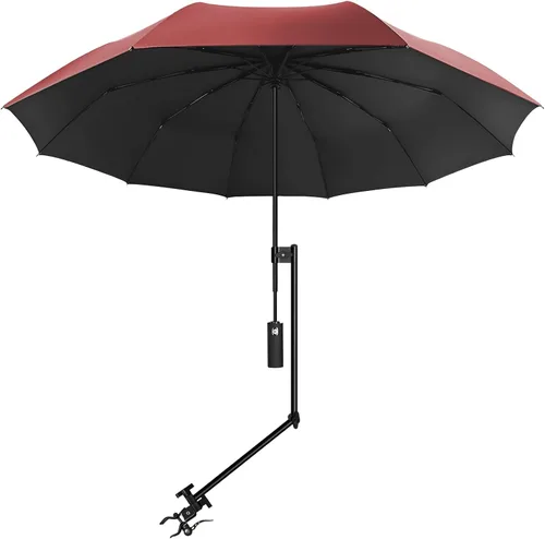 Vista 10 de XLINGZA Sombrilla de playa UPF 50+ con abrazadera universal ajustable