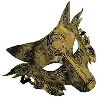 Vista 5 de Máscara de 2 piezas para Halloween, máscara de mascarada, máscara de cabeza de lobo