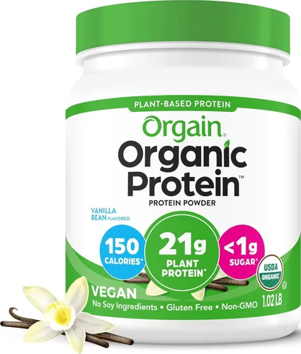 Vista 11 de Orgain polvo protéico orgánico a base de plantas, 3 Sabores, varios tamaños Plant based protein, 7g prebiotic fiber, low net carb, no added sugar