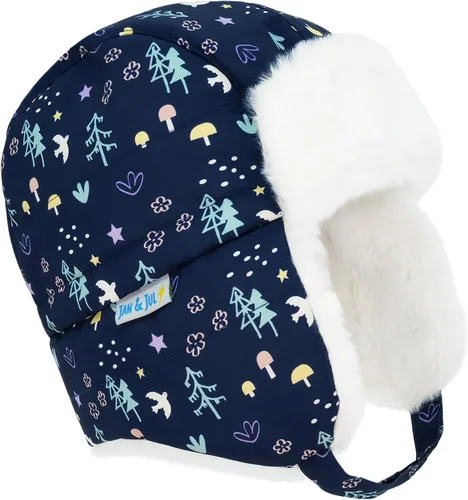 Vista 7 de JAN & JUL Gorro de invierno impermeable para bebés y niños Oso