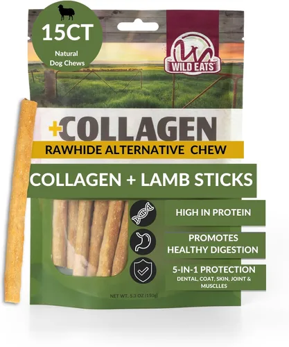 Vista 12 de Wild Eats Palitos de Colágeno de Pato Real Retriever para Perros, (15 Unidades) - Golosina Masticable para Perros de Larga Duración, Sin Cuero