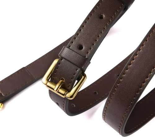 Vista 3 de Correa cruzada ajustable de cuero Vachetta para bolsos cruzados para mujer