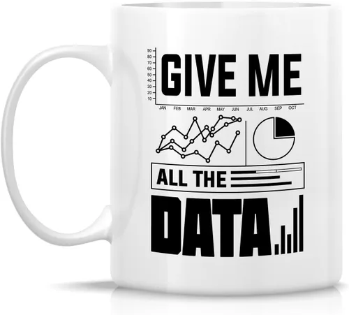 Vista 2 de Retreez Taza divertida – Give Me All The Data Science Scientist Analyst Computer Accounting - Tazas de café de cerámica de 11 onzas, sarcasmo