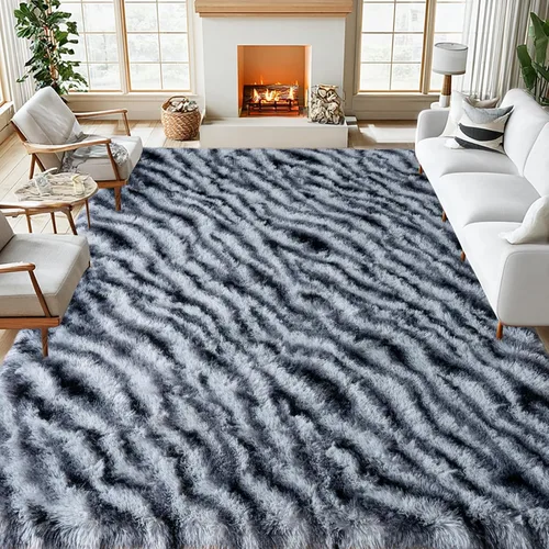 Vista 20 de qulint Alfombra negra para dormitorio, alfombra de área pequeña de 2 x 3 pies para habitación de niños, alfombra suave y mullida para sala de estar