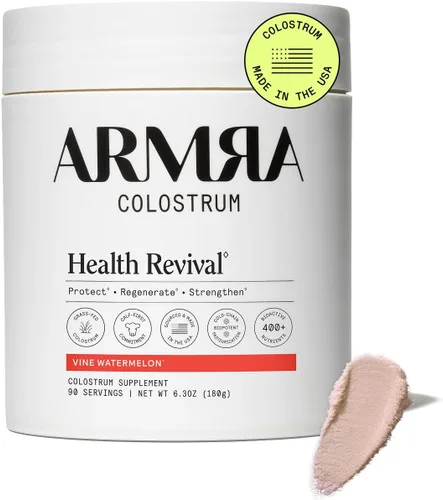 Vista 10 de ARMRA Polvo de Colostro Naranja Sangre Salud intestinal y reducción de hinchazón Piel y cabello Inmunidad Keto, sin gluten y sin grasa