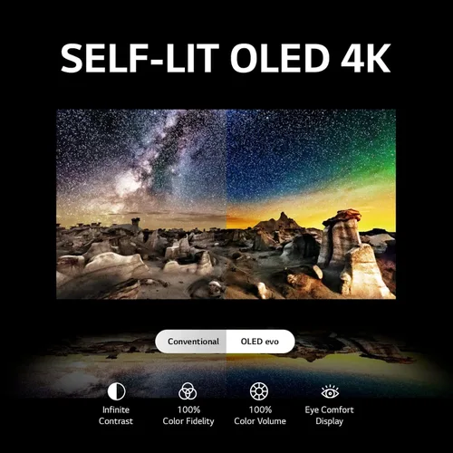 Vista 4 de LG Paquete de TV OLED OLED C3 HDR 4K de 65 pulgadas, frecuencia de actualización de 120 HZ + cable HDMI 2.0 UAX 4K + CPS 24 meses de protección