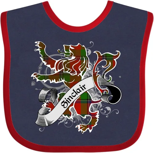 Vista 28 de inktastic Sinclair Tartan Lion Baby Bib