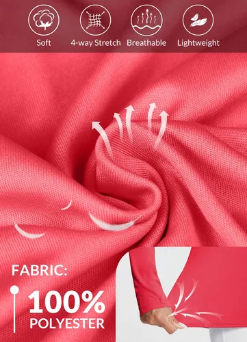 Vista 4 de BALEAF Camisas de manga larga para mujer, protección solar UPF50+, secado rápido, senderismo, pesca