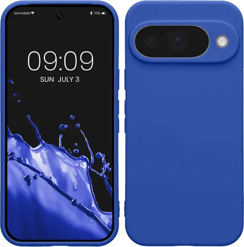 Vista 180 de kwmobile Funda compatible con Google Pixel 9 - Funda protectora delgada de TPU para teléfono - Acabado mate suave - Piedra antigua