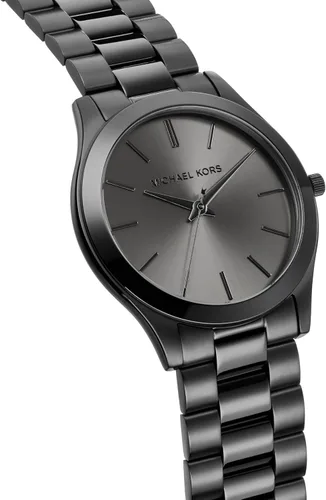 Vista 3 de Michael Kors Reloj de gran tamaño Slim Runway para hombre, reloj de acero inoxidable para hombres