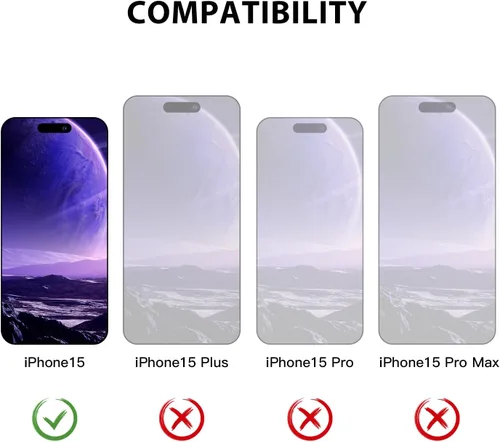 Vista 2 de ZUSLAB Funda con ranura para tarjetero compatible con Apple iPhone 15 de 6.1 pulgadas 2023, funda tipo cartera para teléfono con 1 protector de Negro