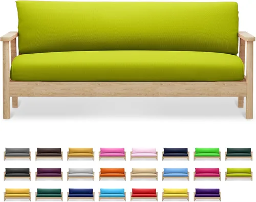 Vista 20 de MoNiBloom Funda para futón de tamaño matrimonial, funda elástica sin brazos, funda para sofá sin brazos, protector de muebles, fundas de cojín Trigo