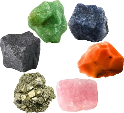 Vista 11 de Amazing Gemstone Cristales para manifestación de ansiedad, juego de 6 cristales curativos de amatista, sodalita, labradorita, angelita, granate