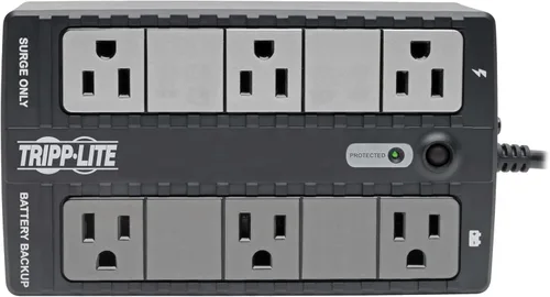 Vista 2 de Tripp Lite, INTERNET350U, estabilizador de 350 VA 180 Watts, con 6 salidas, Standby UPS para PC Negro