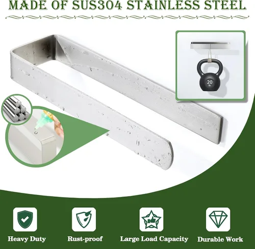 Vista 3 de Alise Toallero de mano autoadhesivo para toallas de baño, toallero de acero inoxidable SUS304, toallero para armario de cocina, lavabo lateral