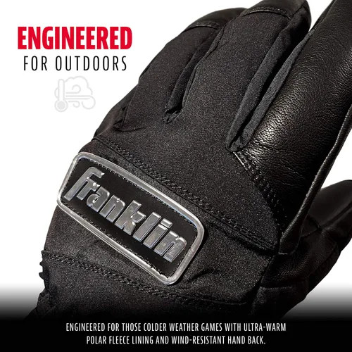 Vista 3 de Franklin Sports Coldmax - Guantes de nieve para exteriores, repelentes al agua y al viento, perfectos para entrenadores, árbitros, palas y otras