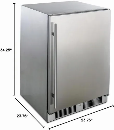 Vista 7 de Blaze Refrigerador compacto clasificado para exteriores de 24 pulgadas Refrigerador de acero inoxidable de 5.5 pies cúbicos con iluminación LED