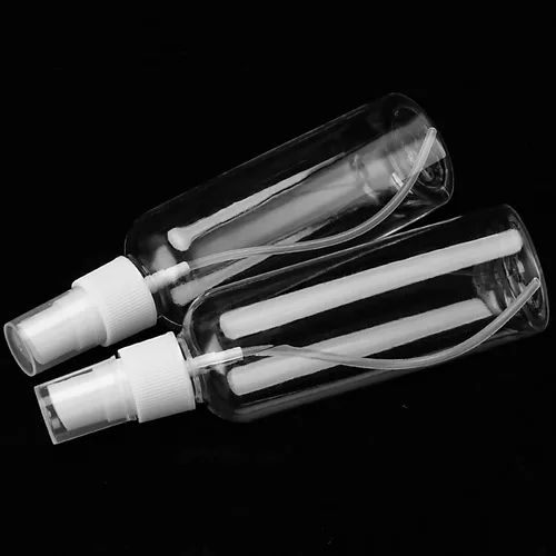 Vista 6 de 50 botellas de spray transparentes de 1.0 fl oz y 1 oz, botellas pequeñas de plástico de niebla fina a granel, recipientes vacíos recargables