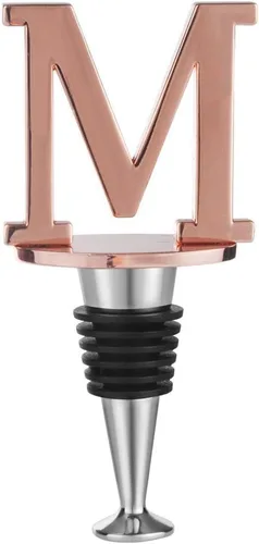 Vista 19 de Miicol Tapón para Botella de Vino, Tapón para Prosecco, Tapón de Vino de Oro Rosa, Tapón de Champán Personalizado, Tapón de Vino con Inicial, Regalo