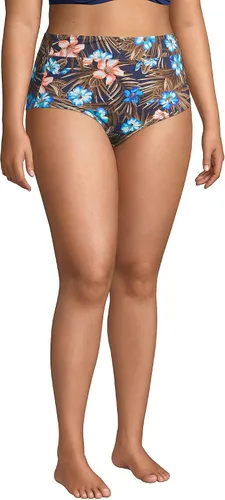 Vista 4 de Lands' End Parte inferior de bikini de cintura alta con control de abdomen para mujer