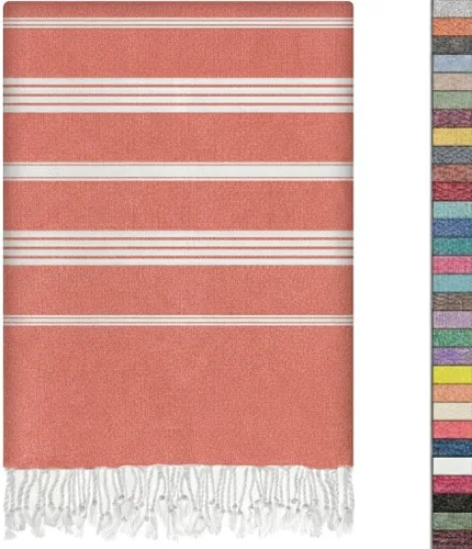 Vista 17 de EPHESUS TOWELS Toalla de playa turca de gran tamaño de 38 x 70 pulgadas, diseño sultán, toalla turca para playa, baño, piscina, gimnasio, yoga
