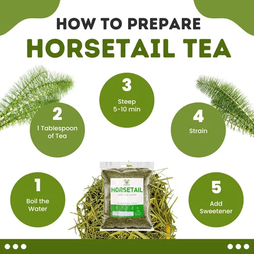 Vista 7 de Título: Herbalista Premium Té de cola de caballo suelto (2 oz 2.01 oz) Té de hierbas 100% natural Cola de Caballo Hierba de afeitar Hace