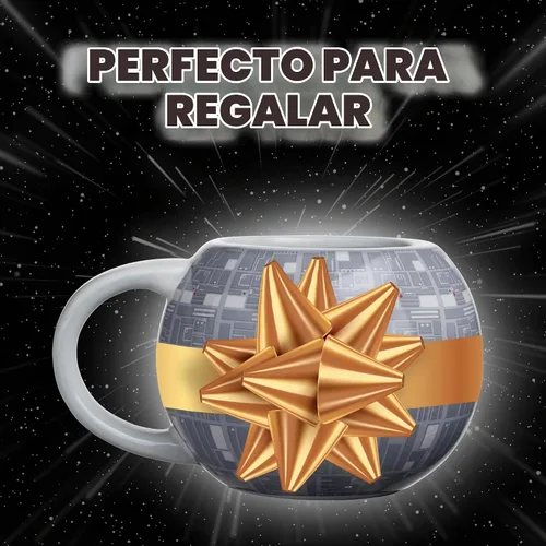 Vista 8 de Silver Buffalo Star Wars Death Star - Taza de café de cerámica esculpida en 3D para capuchino, café con leche o té caliente, 20 onzas, gris