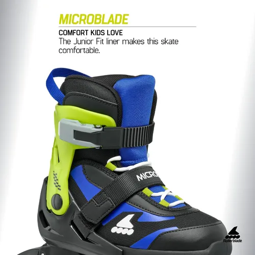 Vista 3 de Rollerblade Microblade - Patines en línea ajustables para niños, para jóvenes, rendimiento juvenil