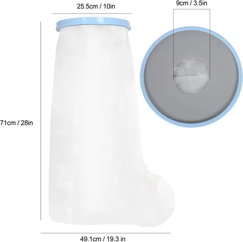 Vista 7 de Adult Foot Leg Cast Covers 71x25.5cm Elastic Shower Protector for Wounds