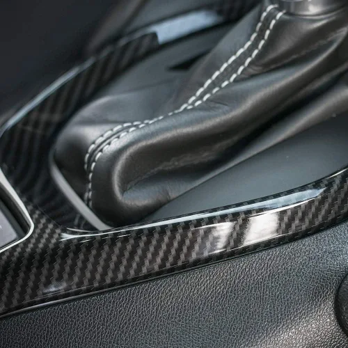 Vista 7 de CheroCar Gears - Adhesivo decorativo para panel de cambio, para Chevrolet Camaro 2016+, accesorios de decoración interior (fibra de carbono 1)..