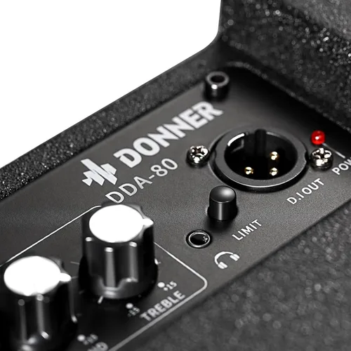 Vista 9 de Donner Amplificador de Batería Electrónica AMP, Amplificador de Batería Electrónica Inalámbrico Profesional de 80 Vatios DDA-80