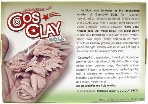 Vista 2 de Cosclay Muñeca - Beige cálido - Suave - Arcilla polimérica flexible (1 libra)