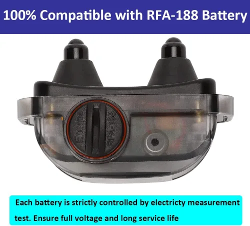Vista 3 de RFA-188 - Batería de repuesto de alta capacidad compatible con collares PetSafe, paquete de 4