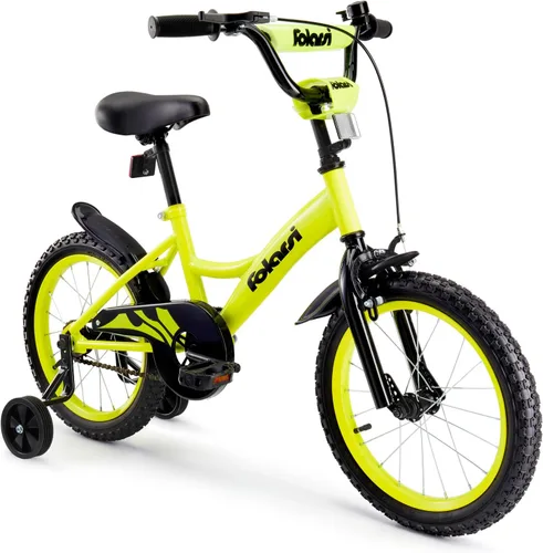 Vista 11 de Bicicleta para niños de 14, 16 y 18 pulgadas para niños y niñas de 3 a 9 años, bicicleta infantil con campana y ruedas de entrenamiento, múltiples