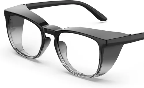 Vista 14 de TOREGE Gafas de seguridad, gafas protectoras de moda con lentes transparentes, antiniebla