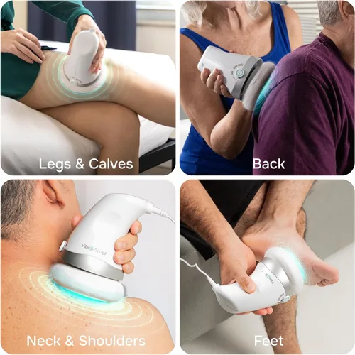 Vista 5 de Vibro Sculpt Masajeador de alivio con gel – Calmante comodidad muscular y articular para piernas, espalda, pies y hombros – Gel de árnica y cúrcuma