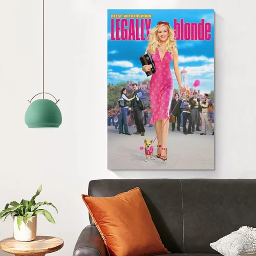 Vista 4 de BRRF Póster de película legalmente rubia, póster artístico y arte de pared, póster moderno para decoración de dormitorio familiar, 12 x 18 pulgadas