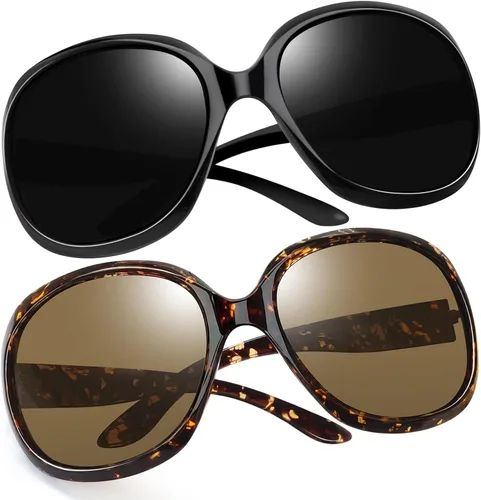 Vista 200 de Joopin Lentes de sol de gran tamaño para mujer, polarizados, grandes, para conducción, protección UV, grandes sombras