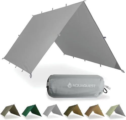 Vista 8 de AquaQuest Lona Safari – Ligera impermeable (0.197 in) con costuras selladas Ripstop para mochileros, senderismo y camping en hamacas
