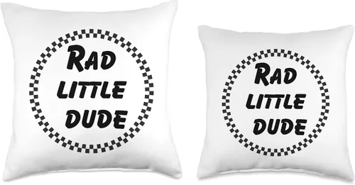Vista 3 de rad little dude throw pillow Almohada decorativa para habitación, 16 x 16 pulgadas, multicolor