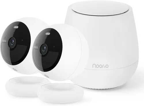 Vista 10 de Cámara de seguridad Noorio B200 inalámbrica para exteriores magnética, cámaras 1080p para seguridad del hogar, cámara WiFi para interiores