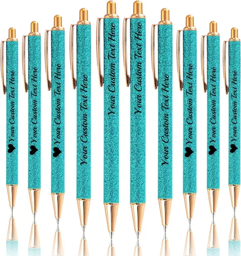 Vista 110 de Bolígrafos de purpurina personalizados con nombre impreso, bolígrafo personalizado con barril de metal, retráctil, bonito y elegante, regalos