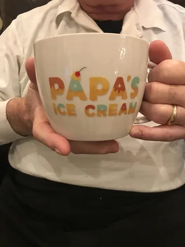 Vista 4 de Cuenco y cuchara para helado de Papa, ideal para el día del padre, Navidad o regalo de cumpleaños