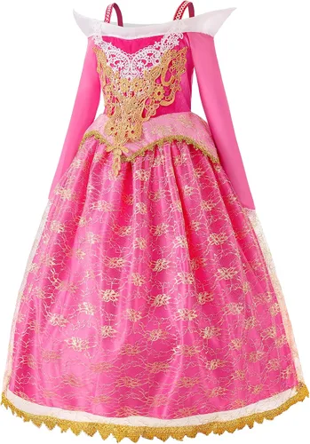 Vista 2 de Vgolar Vestido de princesa con hombros descubiertos disfraz de princesa para Halloween