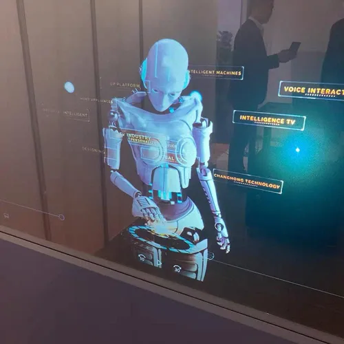 Vista 6 de Material de la pantalla de proyección trasera, película de vidrio holográfica autoadhesiva para presentación de conferencias de oficina, negro